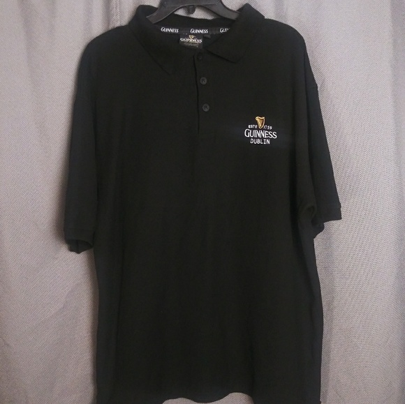 guinness black polo shirt